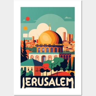 A Vintage Travel Art of Jerusalem - Israel Posters and Art